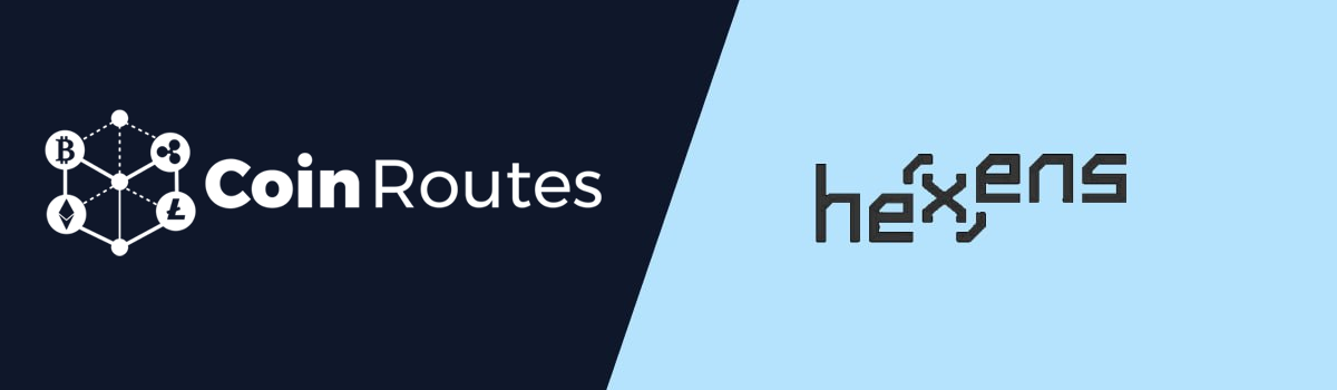 Coin Routes and Hexens logos